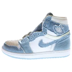 NIKE (ナイキ) WMNS AIR JORDAN 1 RETRO HIGH OG DENIM ウィメンズ エアジョーダン1 レトロ デニム ハイカットスニーカー ブルー/ホワイト US7/24.0cm DM9036-104
