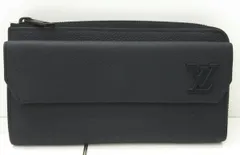 LOUIS VUITTON ルイヴィトン アロエグラム ジッピーウォレット 長財布 L字ファスナー 黒 ブラック