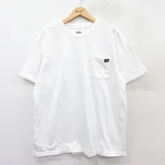 XL/古着 ディッキーズ Dickies 半袖 ブランド Tシャツ メンズ ワンポイントロゴ 胸ポケット付き 大きいサイズ コットン クルーネック 白 ホ
