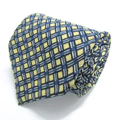 ダンヒル ブランド ネクタイ チェック柄 格子柄 PO メンズ ベージュ Dunhill 【中古】