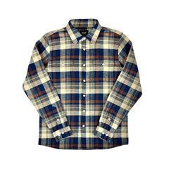 HUF ハフ チェック フラン ネルシャツ ベージュ Mサイズ アメリカ 90年代 西海岸 ファッション 定番ベーシック サンフランシスコ ストリート ブランド スケートボード スケーター カルチャー ブランド メンズ レディース ユニセックス オーバーサイズ
