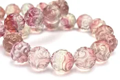 バイカラー イエローパープルフローライト　14mm　マニ車 ブレスレット 1個売り  パワーストーン 天然石 _BG5492-2