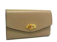 ■美品■ MULBERRY マルベリー レザー ターンロック 二つ折り 財布 ウォレット レディース グレージュ系 FH5216のサムネイル