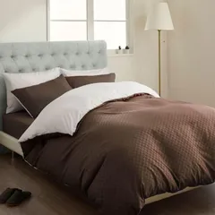 新品 ベルーナ 掛け布団カバー シングル～キング 光沢 ピーチスキン