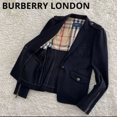 ✨️美品✨️ バーバリーロンドン テーラードジャケット 銀ボタン メガチェック 使用級！バーバリーロンドン テーラードジャケット 銀ボタン メガ