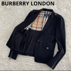 使用級！バーバリーロンドン　テーラードジャケット 銀ボタン　メガチェック