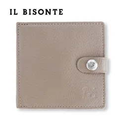 イルビゾンテ 財布 二つ折り IL BISONTE 54_1_412228 / SBW015 PV0005 GY103N TORTORA トルトラ グレージュ 小銭入れ付き 札入れ カード コンパクト ミニ財布