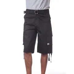 新品未使用 プロクラブ ハーフパンツ 黒 BLACK[proclub-166]PRO CLUB プロクラブ ツイルTwill Cargo Shortsカーゴハーフパンツ コットン 短パン ショートパンツ  無地