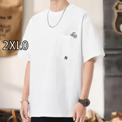 [2XL0]秋冬 コーデ メンズ  服 シンプル ファッション オシャレ 大人 かっこいい 大きいサイズ ストリート 紳士服  白 厚手 半袖 T シャツ 260 グラム アメリカン トップス
