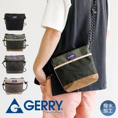 【新品】 gerry サコッシュ ショルダーバッグ 撥水加工 レディース メンズ アウトドア 小さめ 斜めがけ おしゃれ 小さめ ポーチ ブランド ジェリー 黒 ブラック グレー ベージュ カーキ ブラウン r2179