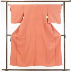 色無地 身丈154cm 裄62cm 前幅22.5cm 後幅28cm 袖丈47cm 袷仕立 正絹（シルク）ランクA・美品 リサイクル【呉服のきくや】