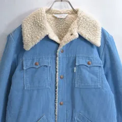 70s〜 アメリカ製 Levi's70725 コーデュロイ ランチジャケット ヴィンテージ シェルパ ボア ジャケット カラーコーズ ブルー ビンテージ USA古着 メンズS相当