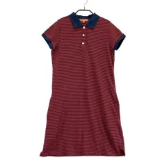 サイズ：M BEAMS GOLF ビームスゴルフ  半袖ワンピース ロゴ刺繍 ボーダー柄 レッド系 [240101447268] ゴルフウェア レディース ストスト
