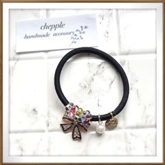 限定各一点】No1459 ハンドメイドヘアゴム コウモリ ハロウィンの