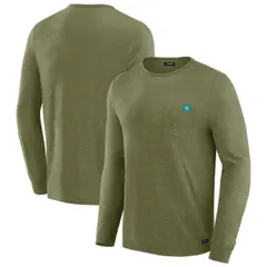 【送料無料】 アンブランデッド メンズ Tシャツ トップス Men's J. Palmer Olive Miami Dolphins In-The-Pocket Long Sleeve T-Shirt Dol Multi