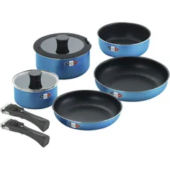 着脱ハンドル鍋5点セット ジャンヌ・エコール JE-125香典返し 御供 粗供養 詰め合わせ ギフト プレゼント 割引 景品 品物 新築祝い 結婚内祝い 出産内祝い ご挨拶 引っ越し 引越し 内祝い 写真入り メッセージカード のし