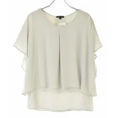 【INDIVI】127-88066 レイヤード風半袖ブラウス