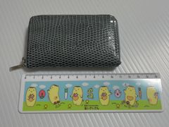 新品　未使用　天然皮革　コインケース　小銭入れ　トカゲ革　リザードスキン　グレー　日本製 メンズ レディース 男女兼用 ユニセックス