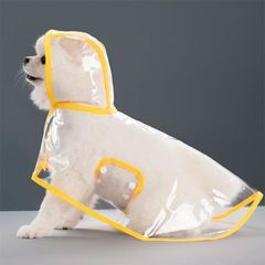 犬 レインコート 透明レインコート 犬用レインコート レインウェア 小型犬 中型犬 大型犬　犬屋 イヌ ワンちゃん カッパ 犬屋 雨具 かわいい犬の服 イエロー