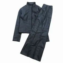 COMME CA DU MODE コムサデモード スカート スーツ セットアップ スタンドカラー ジャケット ロング丈 M 黒 レディース 【中古】