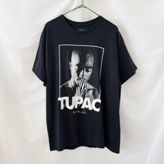 【L】古着 オフィシャル 2PAC Tシャツ ビッグプリント ラップ ヒップホップ バンド ブラック