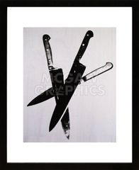 アンディ ウォーホル「ナイフ,c.1981-82(スリー ブラック) Knives, c.1981-82」展示用フック付ポスター ポップアート 発送目安10～15営業日