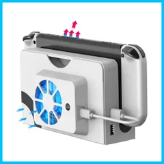 【数量限定】(白い) 用外部冷却ファン、ニンテンドースイッチ有機ELモデルHEG-007対応クーラー付き3スピードオプション熱放散交換バックカバー、LED照明付きUSBケーブルで駆動 OLED Switch ElecGear