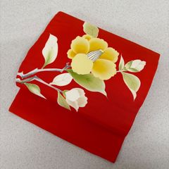 名古屋帯 花唐草 地模様 素敵なデザイン 九寸 正絹 MO-832