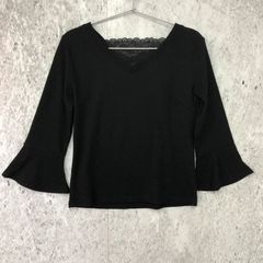 INGNI イング バックレース リボン付き リブトップス ブラック Mサイズ 〇◇