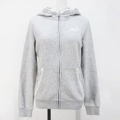 プーマ PUMA 長袖 パーカ M グレー 灰 ジップアップ フード リブ タグ付きのサムネイル