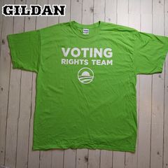 GILDAN Tシャツ  VOTING RIGHTS TEAM US古着  ライトグリーンメンズXL