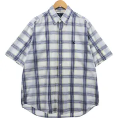 古着 ラルフローレン Ralph Lauren BLAIRE 半袖 ボタンダウン チェックシャツ メンズL相当/eaa557856