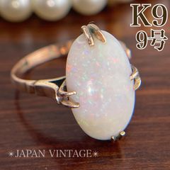 ☆【昭和レトロ】K18 オパール 千本透かし 指輪 ゴールド 7号 2.3g