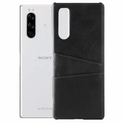 Xperia 5 ケース SO-01M SOV41 901SO エクスペリア5  カード収納 レザー スマート ケース 【Color】 ブラックのサムネイル