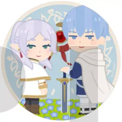 【中古】バッジ・ビンズ フリーレン＆ヒンメル 「葬送のフリーレン×いらすとや トレーディングメタリック缶バッジ 一級魔法使い試験編」