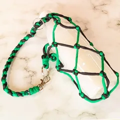 パラコード ボトルホルダー ドリンクホルダー ペットボトル ホルダー バンドメイド 推しカラー   500ml 緑 ミドリ グリーン 黒 クロ ブラック