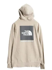 【お得なクーポン配布中!】 ノースフェイス 両面 プリント スウェット フード パーカー メンズ S / 古着 トレーナー プルオーバー 裏起毛 バックプリント ボックスロゴ