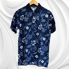 ダンヒル　dunhill ポロシャツ　半袖　40 Lサイズ　新品未使用 Dunhill ダンヒル ポロシャツdロゴ刺繍 夜空 総柄 イタリア製 - メルカリ