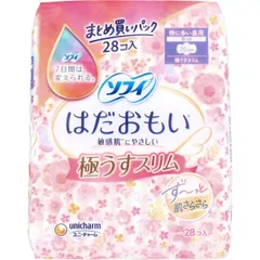 ソフィ はだおもい 極うすスリム 特に多い昼用 羽つき 26cm 28個入のサムネイル
