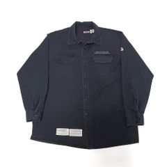 Bulwark ブルワーク ワークシャツ 企業ロゴ 刺繍 ブラック系 XXL B202507