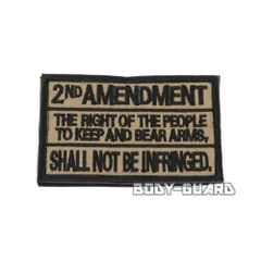 2nd AMENDMENT　角ワッペン　ベージュ