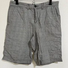 (^w^)b TOMMY HIRFIGER トミーヒルフィガー ショートパンツ ハーフパンツ 半ズボン 綿100% チェック柄 カジュアル シック おしゃれ 夏物 グレー 灰色系統 メンズ サイズW31