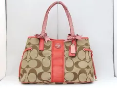 COACH コーチ シグネチャーストライプ キャリーオール F21949 トートバッグ ピンク