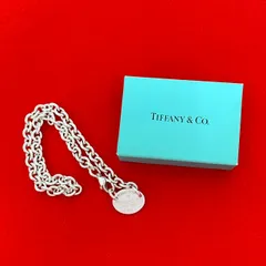 極 美品 TIFFANY&Co. ティファニー リターントゥ オーバル タグ シルバー925 チェーン ネックレス ペンダント チョーカー 16592