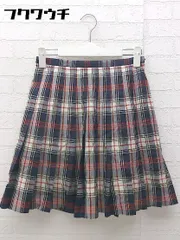 ◇ EASTBOY イーストボーイ チェック柄 ミニ プリーツ スカート サイズ9 ネイビー レッド レディース 【中古】 【1002801285708】