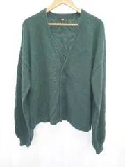 ◇ ⊆ HARE ハレ 長袖 ニット カーディガン サイズS ダークグリーン系 メンズ E  【1508060004710】