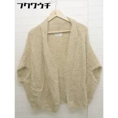 ◇ antiqua アンティカ 五分袖 カーディガン サイズM ベージュ レディース 【中古】 【1103230006664】