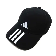 アディダス adidas スリーストライプス AEROREADY ランニング トレーニング ベースボール キャップ 帽子 ブラック 黒 57-60cm IC6520