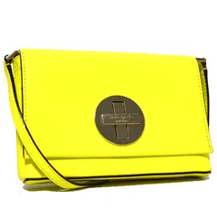 ケイトスペード バッグ katespade ケイトスペード レザー ターンロック 斜め掛け ショルダーバッグ イエロー【訳あり】2256