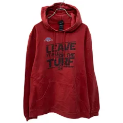 adidas プリント スウェット パーカー L レッド 裏起毛 ビッグロゴプリント 袖ワンポイントロゴ 古着卸 アメリカ仕入 a709-5805